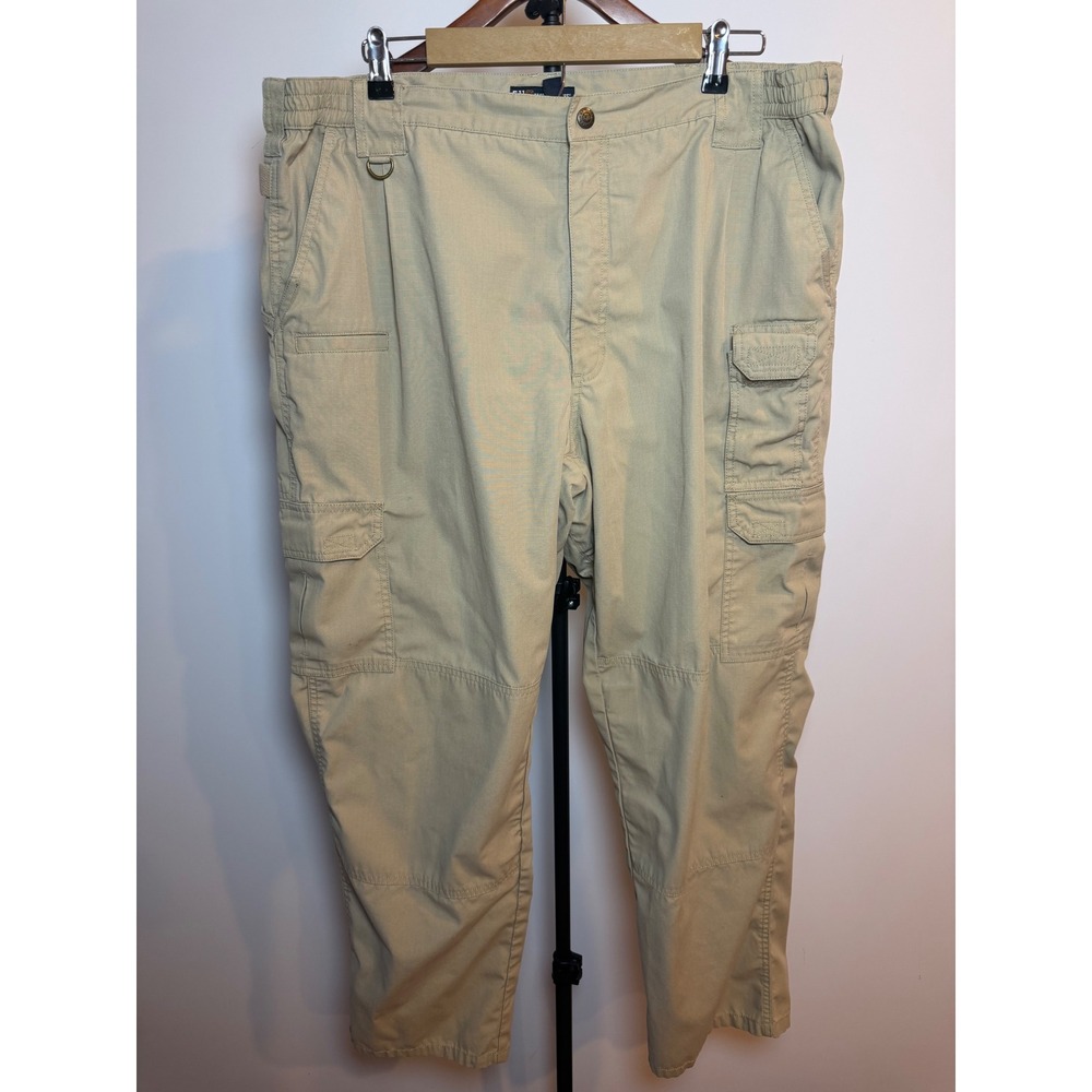 5.11 Tactical Series Mens Khaki Ripstop Cargo Pants 42x30 Tan Utility Workwear